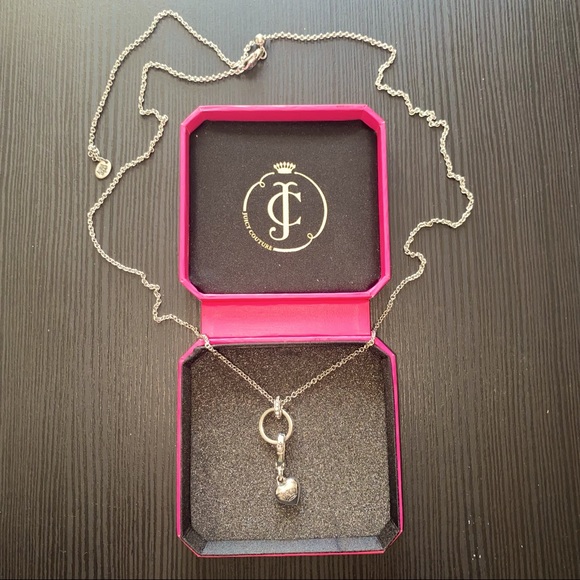 Juicy Couture Jewelry - Juicy Couture Silver Necklace with detachable charm pendant